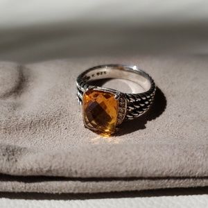 David Yurman Wheaton Petite, Citrine w. Diamonds